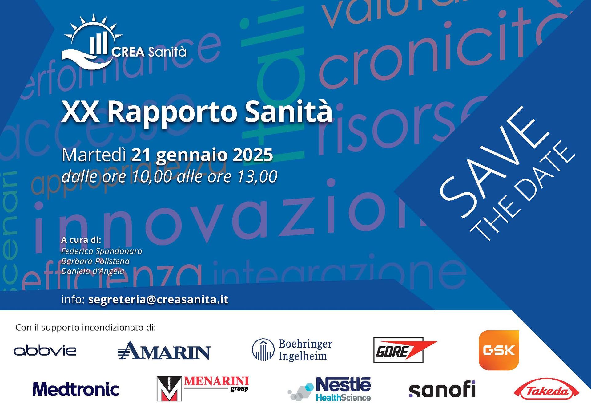 Presentazione XX Rapporto Sanità 